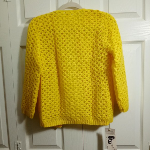 Vintage Sidney Gould Yellow 50% mohair/50% Creslan Knit Sweater - Picture 2 of 7